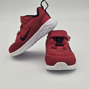 Nike Boy's Revolution Toddlers Sneakers Red Black Kids Shoe Size 3C DD1094-607